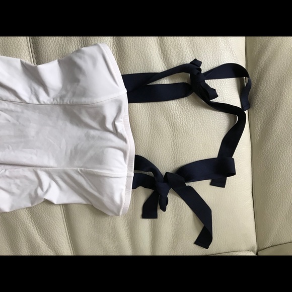 JCREW Sleek Grosgrain White One-Piece -S - Picture 3 of 5